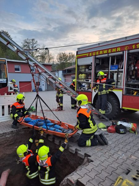 Rettung mit Steckleiter