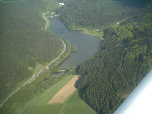 Marbachstausee aus der Luft